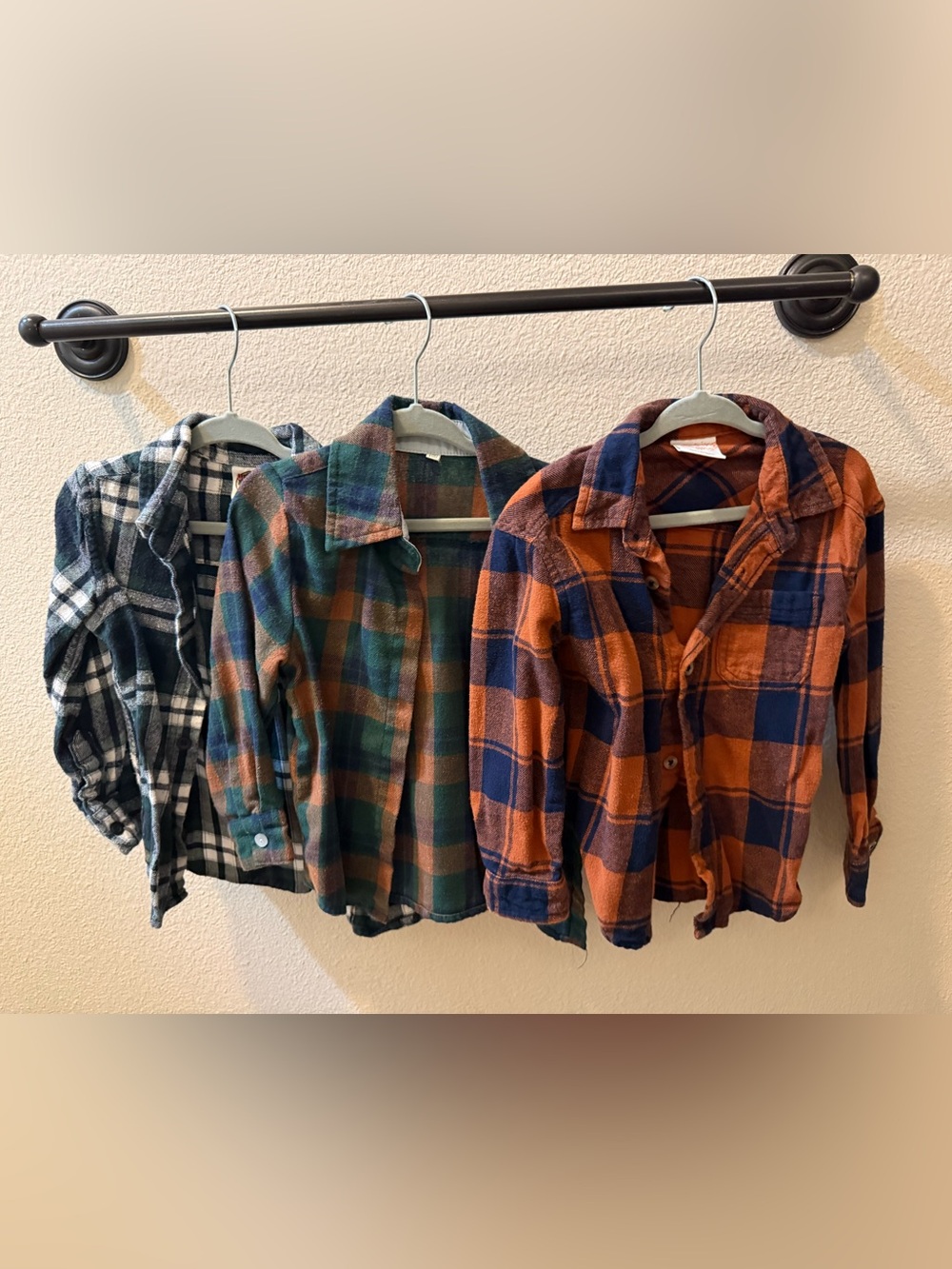 Bundle - 3 Toddler Boy Flannel Button-Down Shirts